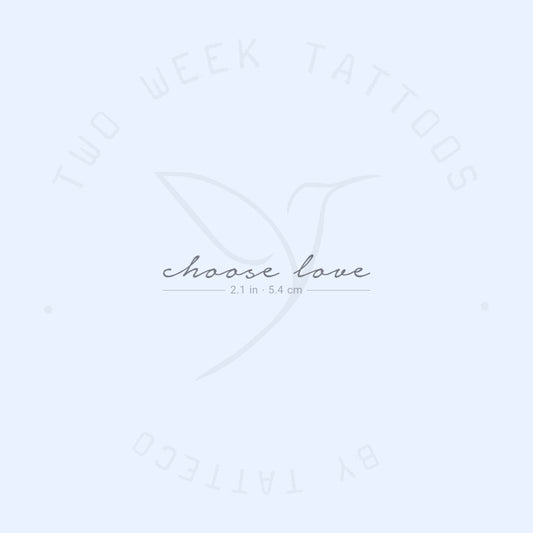 Choose Love Semi-Permanent Tattoo - Set of 2