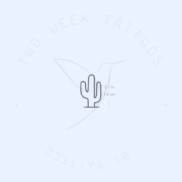 Saguaro Cactus Semi-Permanent Tattoo - Set of 2