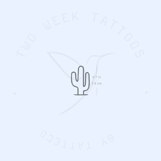Saguaro Cactus Semi-Permanent Tattoo - Set of 2