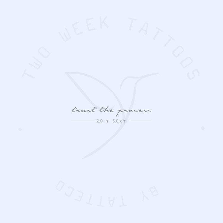 Trust The Process Semi-Permanent Tattoo - Set of 2