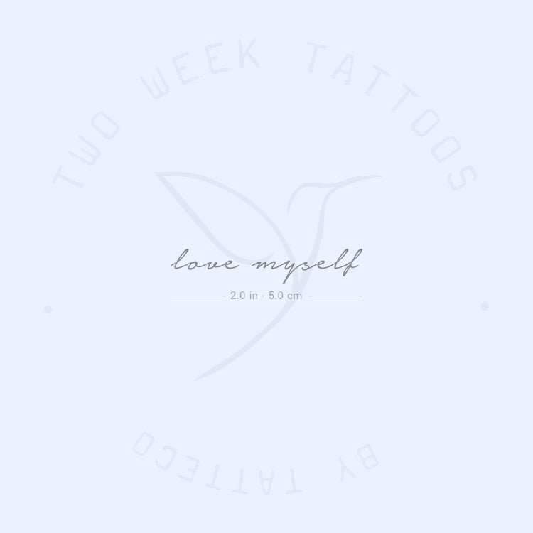 Tatuaje semipermanente "Love Myself" - Juego de 2