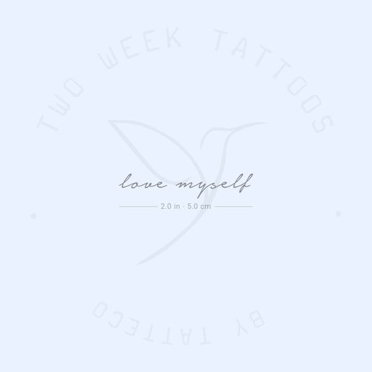 Tatuaje semipermanente "Love Myself" - Juego de 2