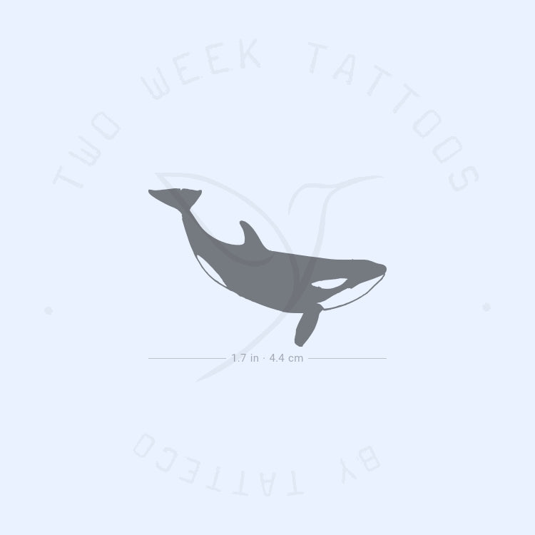 Tatuaje semipermanente de orca (juego de 2)