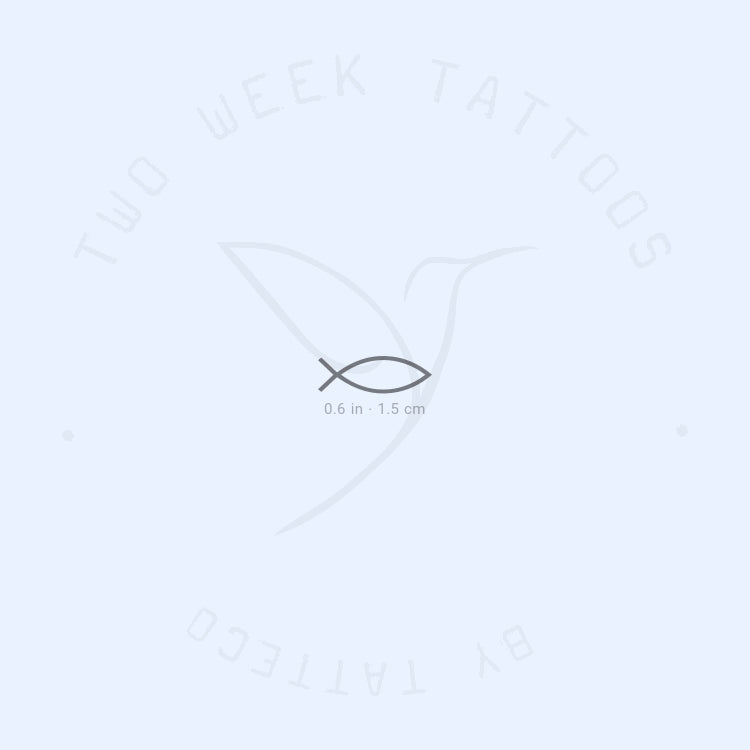 Tatuaje semipermanente de pez Jesús de Ichthys - Juego de 2