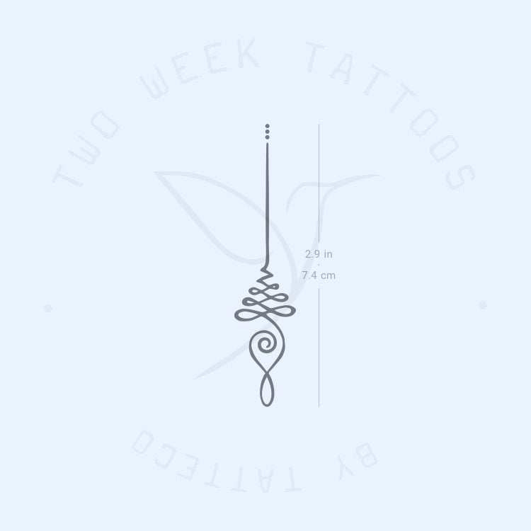 Unalome Semi-Permanent Tattoo - Set of 2