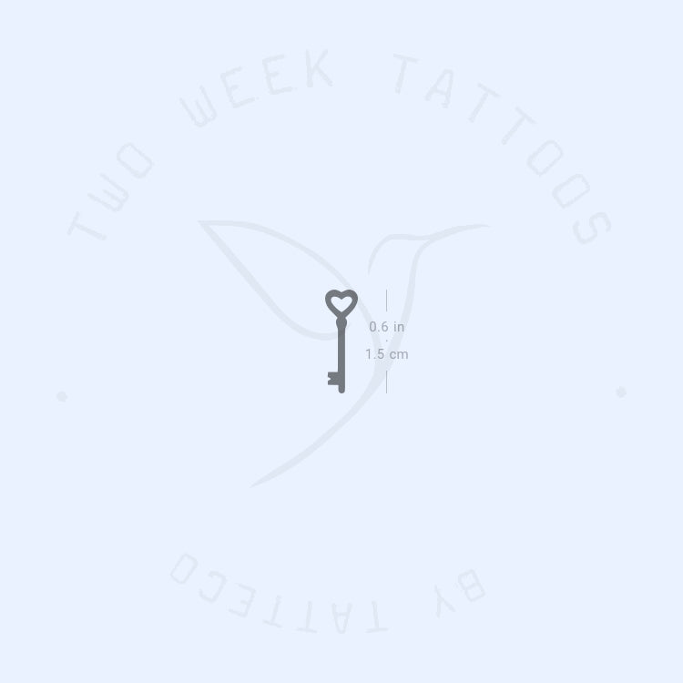 Love Key Semi-Permanent Tattoo - Set of 2