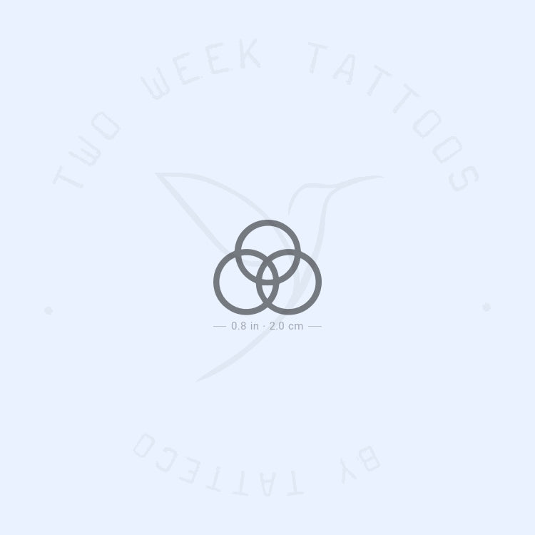 Borromean Rings Semi-Permanent Tattoo - Set of 2