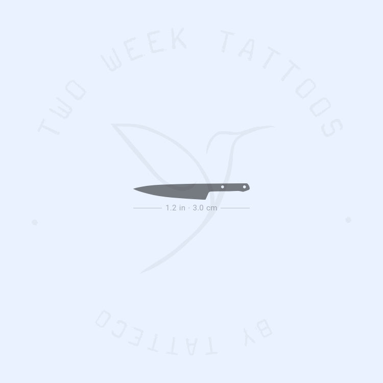Black Knife Semi-Permanent Tattoo - Set of 2