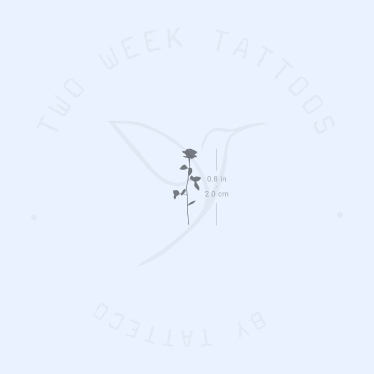 Small Black Rose Semi-Permanent Tattoo - Set of 2