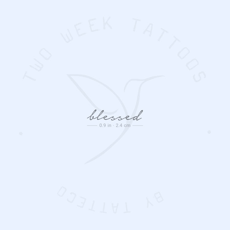Blessed Semi-Permanent Tattoo - Set of 2