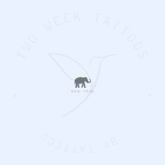 Tatuaje semipermanente de elefante de la suerte (pequeño) - Juego de 2