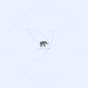 Small Lucky Elephant Semi-Permanent Tattoo - Set of 2