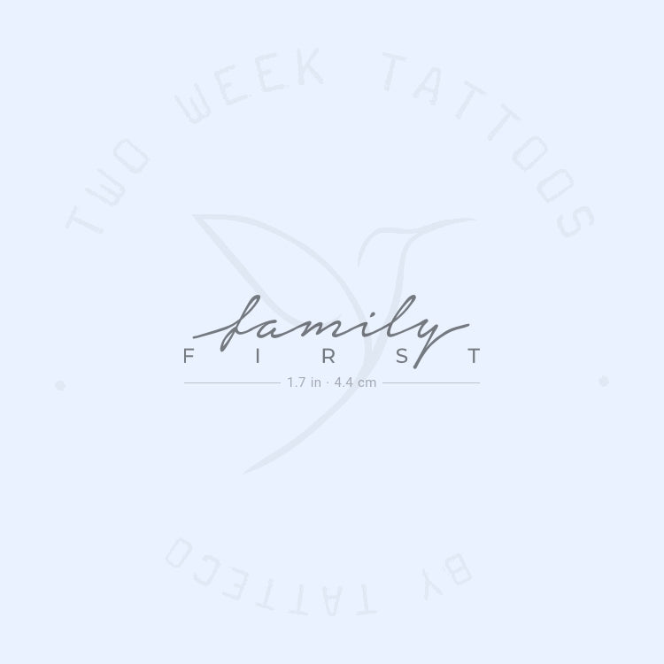 Family First Semi-Permanent Tattoo - Set of 2