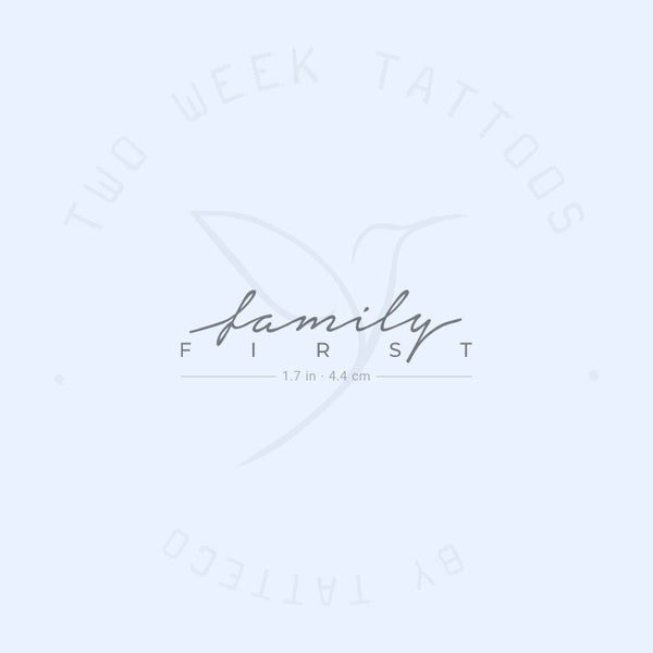 Family First Semi-Permanent Tattoo - Set of 2