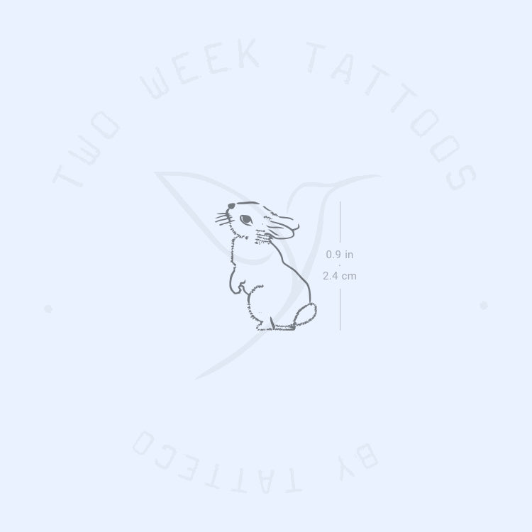 Standing Rabbit Tattoo Standing Rabbit Semi-Permanent Tattoo - Set of 2 – Tatteco