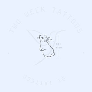 Standing Rabbit Semi-Permanent Tattoo - Set of 2