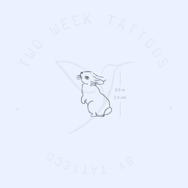 Standing Rabbit Semi-Permanent Tattoo - Set of 2