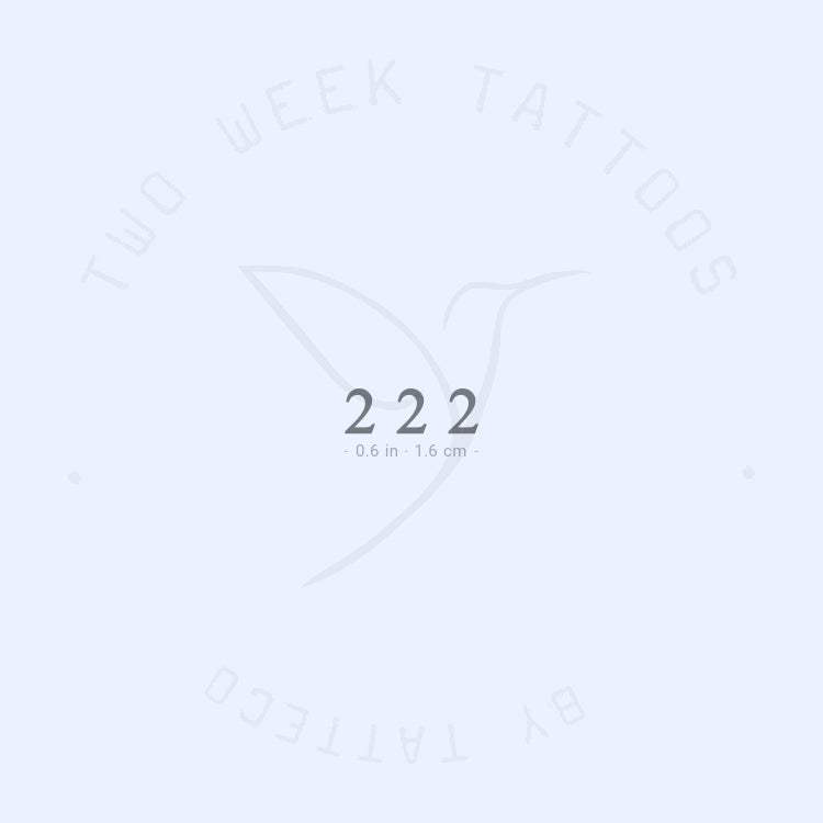 222 Semi-Permanent Tattoo - Set of 2