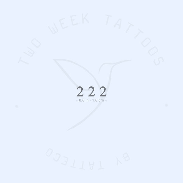 222 Semi-Permanent Tattoo - Set of 2