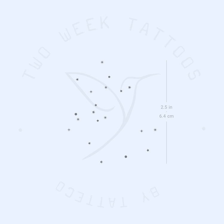 Minimalist Sagittarius Constellation Semi-Permanent Tattoo - Set of 2