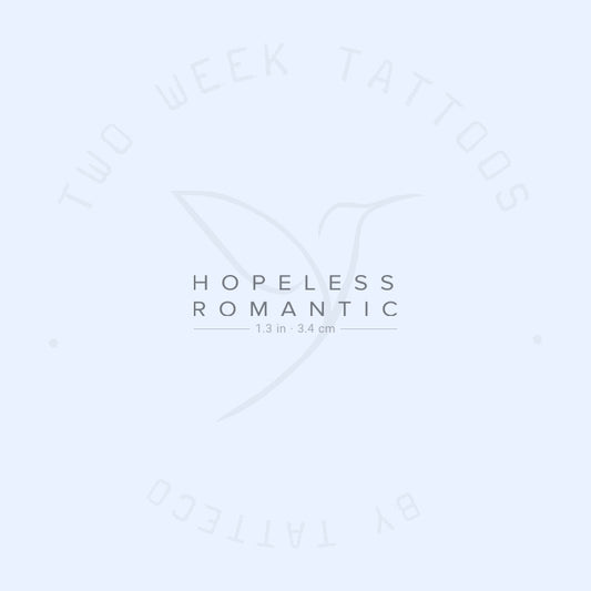 Hopeless Romantic Semi-Permanent Tattoo - Set of 2