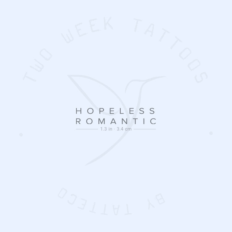 Hopeless Romantic Semi-Permanent Tattoo - Set of 2 – Tatteco