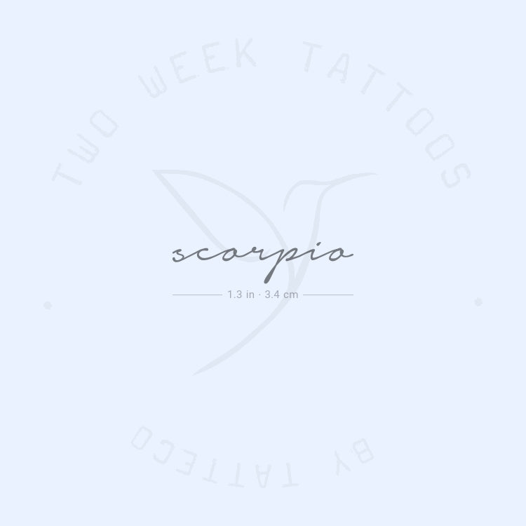 Tatuaje semipermanente de Escorpio - Juego de 2