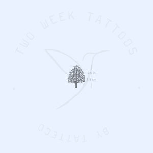 Tiny Leafless Tree Semi-Permanent Tattoo - Set of 2