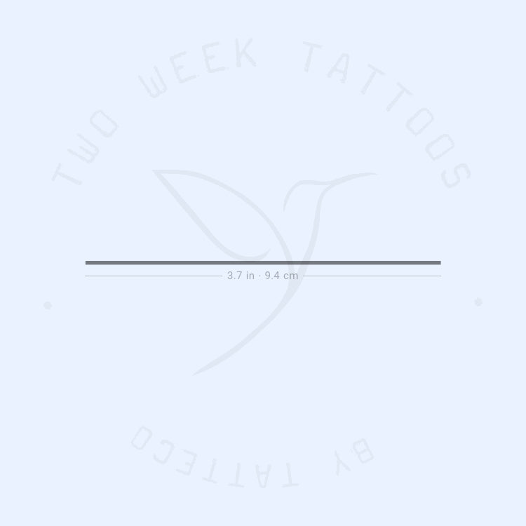 Straight Line Semi-Permanent Tattoo - Set of 2