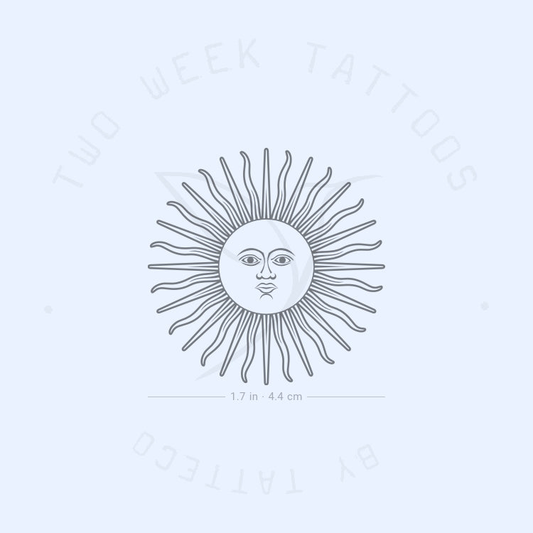 Argentine Sun Semi-Permanent Tattoo - Set of 2