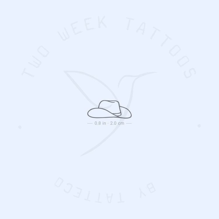 Cowboy Hat Semi-Permanent Tattoo - Set of 2