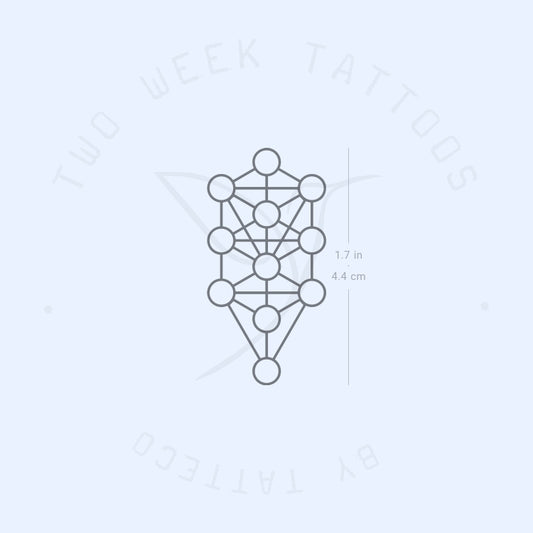 Kabbalah Tree Of Life Semi-Permanent Tattoo - Set of 2