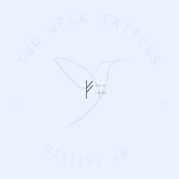 Fehu Rune Semi-Permanent Tattoo - Set of 2