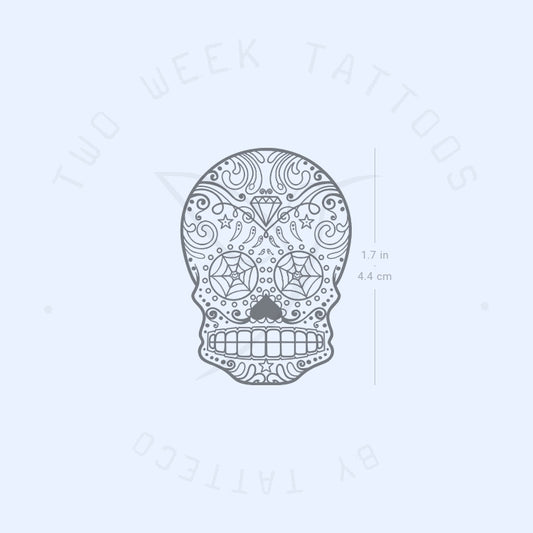 Sugar Skull Semi-Permanent Tattoo - Set of 2