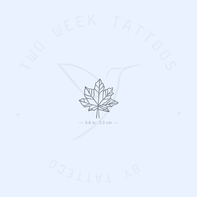Tatuaje semipermanente de hoja de arce (juego de 2)