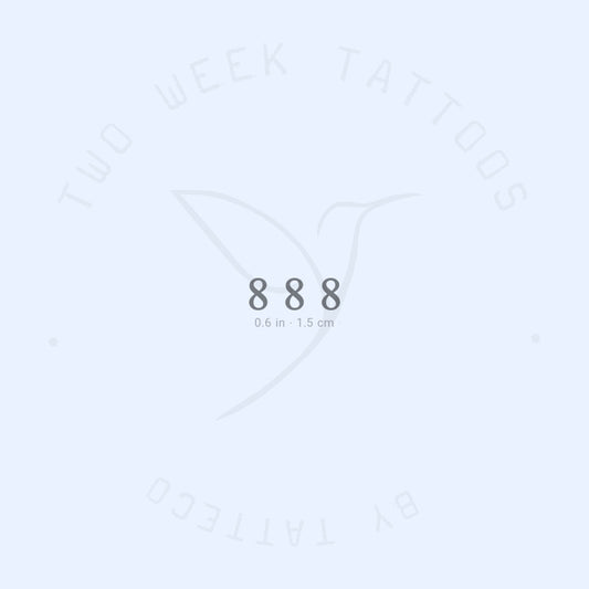 Tatuaje semipermanente 888 - Juego de 2