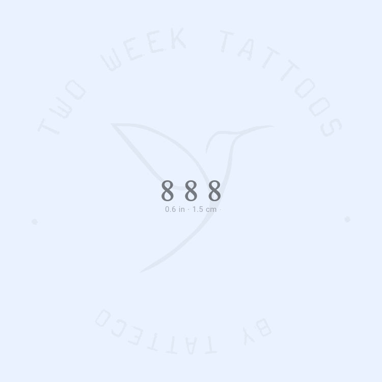 888 Semi-Permanent Tattoo - Set of 2