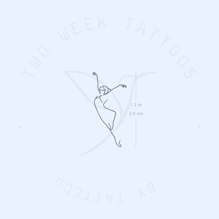 Tatuaje semipermanente de bailarina - Juego de 2