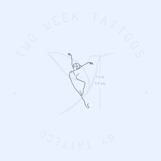 Tatuaje semipermanente de bailarina - Juego de 2