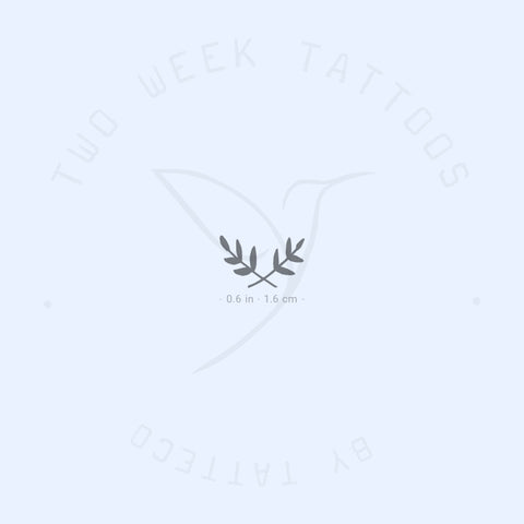 Small Laurel Wreath Semi-Permanent Tattoo - Set of 2