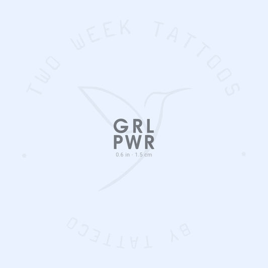 GRL PWR Semi-Permanent Tattoo - Set of 2