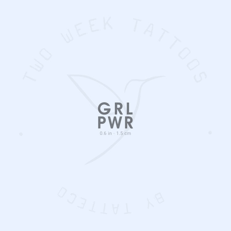 GRL PWR Semi-Permanent Tattoo - Set of 2