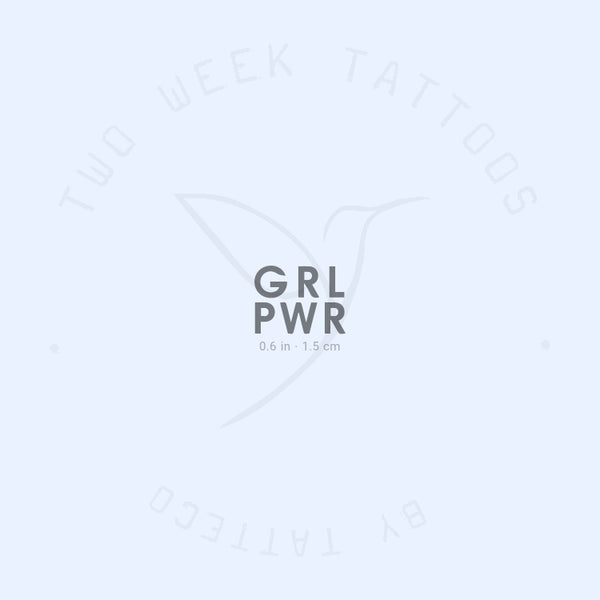 GRL PWR Semi-Permanent Tattoo - Set of 2