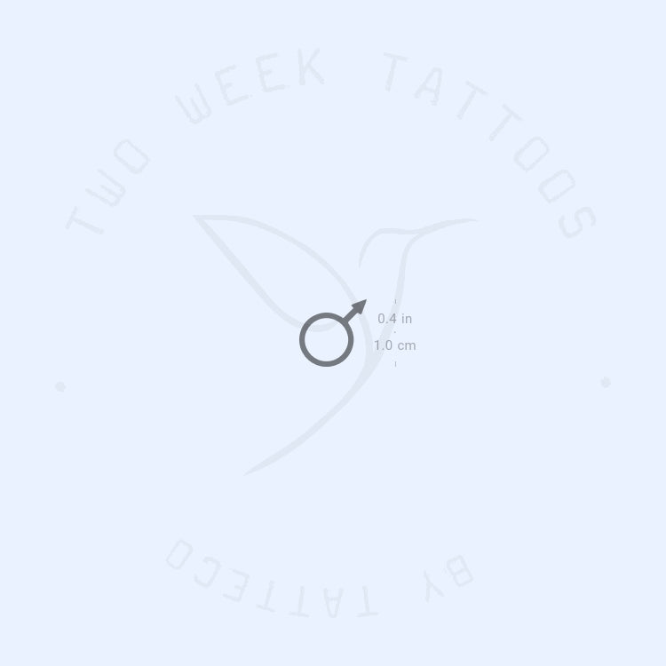 Mars Planetary Symbol Semi-Permanent Tattoo - Set of 2