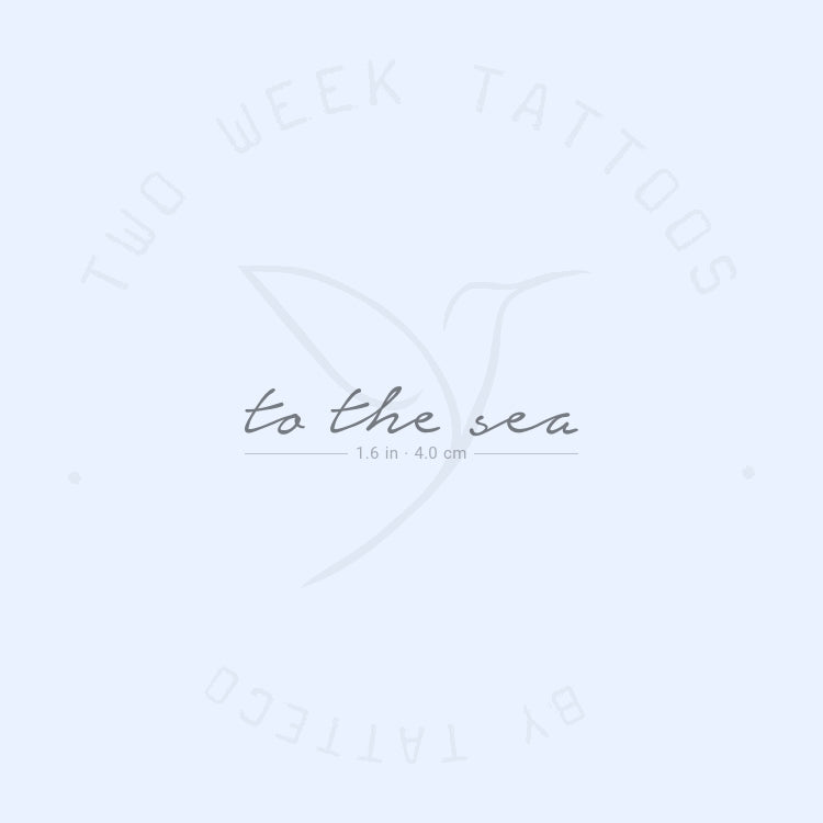 To The Sea Semi-Permanent Tattoo - Set of 2