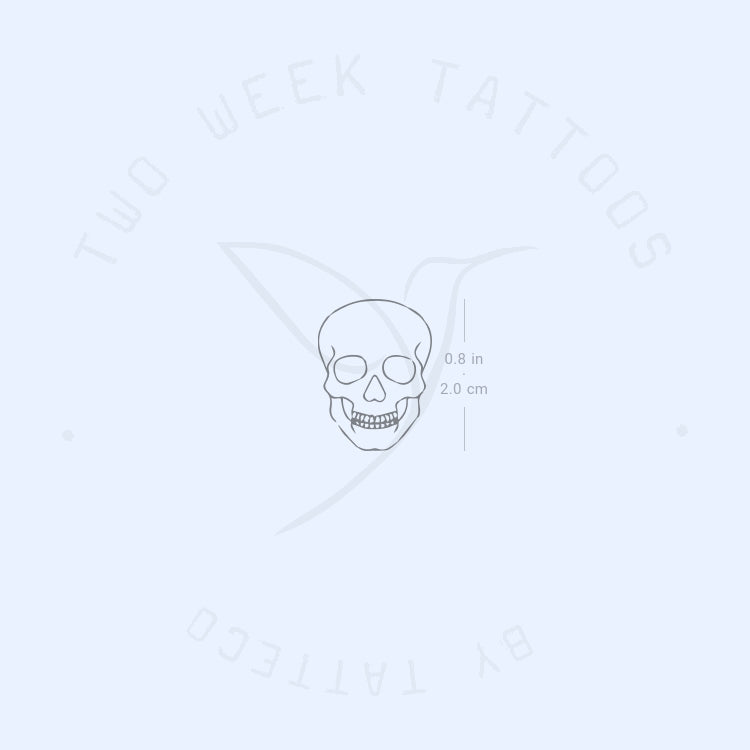 Skull Semi-Permanent Tattoo - Set of 2