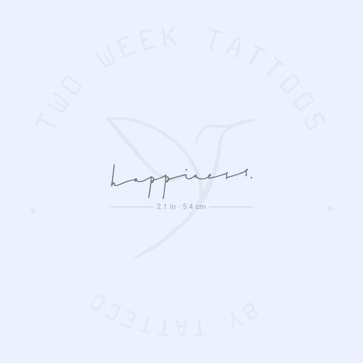 Happiness Semi-Permanent Tattoo - Set of 2