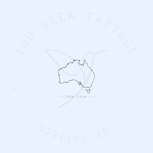 Tatuaje semipermanente del mapa de Australia (juego de 2)