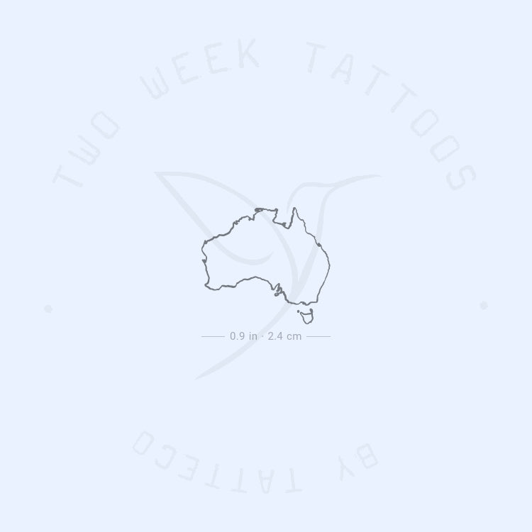 Australia Map Semi-Permanent Tattoo - Set of 2