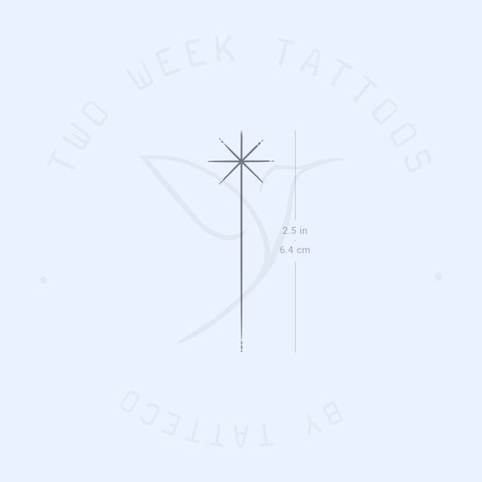 Tatuaje semipermanente de estrella fugaz (juego de 2)